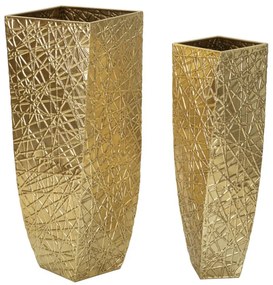 Vázatartó squer készlet 2 db 34x34x90-25x25x78cm