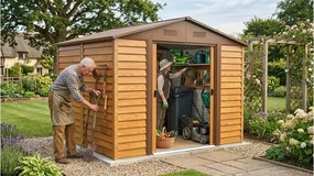 fém kerti ház LANITPLAST MAXTORE WOOD 1112 LG2303
