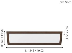 Eglo 99476 - LED Mennyezeti lámpa PIGLIONASSO LED/32W/230V 345x1245 mm