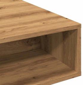 kézműves tölgy színű szerelt fa dohányzóasztal 105 x 55 x 32 cm