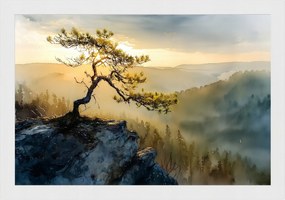 Poszter Keret Fa Lengyelország Hegyek Pienina Sokolica Fenyő 60x40