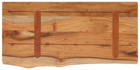 tömör akácfa téglalap alakú fali polc 40 x 20 x 3,8 cm