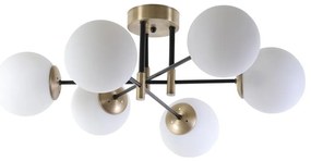 Fehér-aranyszínű mennyezeti lámpa üveg búrával ø 15 cm Dolunay – Opviq lights