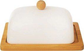 Bambusz Porcelán vajtartó konyhai tároló doboz