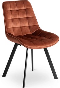 Szék rozsdabarna színben, bársony kárpittal. RICK