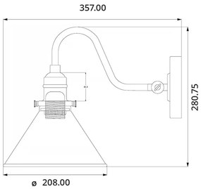 Elstead PV1-AB - Fali lámpa PROVENCE 1xE27/60W/230V