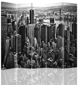 Gario Paraván Manhattan fekete-fehér színben Méret: 180 x 170 cm, Kivitelezés: Klasszikus paraván