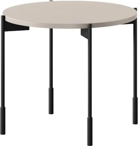 Sonatia kerek fémlábas dohányzóasztal 45 cm - kasmír
