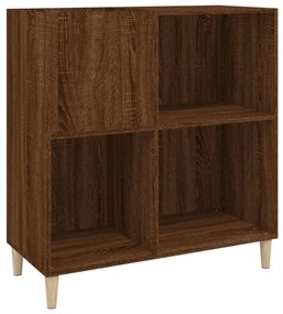 barna tölgy színű szerelt fa hanglemezszekrény 84,5x38x89 cm