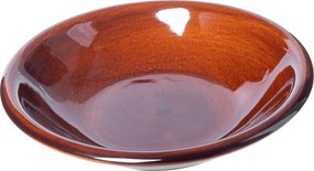 Ebédlő Tányér Mély 23cm Leves Kerámia Nagy Kő Tányér Barna