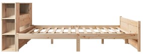 tömör fenyőfa könyvespolcos ágy matrac nélkül 160 x 200 cm