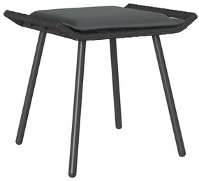 4 részes kertibútor szett párnákkal Fekete Poli Rattan