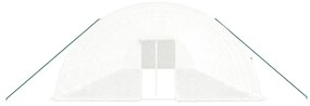 fehér acélvázas melegház 108 m² 18x6x2,85 m