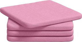 vidaXL Ülőpárnák 4 pcs Rózsaszín 40 x 40 x 3 cm szövet