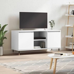 Fehér szerelt fa TV-szekrény 104 x 35 x 50 cm