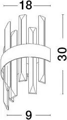 Fali Lámpa Arany CROWN NOVA LUCE 9695220