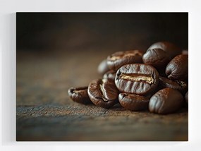 Vászonkép Canvas Kávébab Arabica Robusta Makro Ital Cafe 100x75