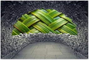 Poszterek 90x60 Zöld fonott Zöld rattan fonott lemez