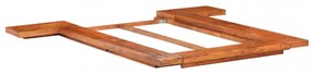 japán stílusú tömör akácfa futon ágykeret 100 x 200 cm
