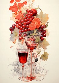 Poszter 25x35cm Véres Gyümölcs Koktél