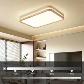 BRILAGI - LED dimmelhető lámpatest MOLINA SQUARE LED/54W/230V tölgy 60x40 cm + távirányító