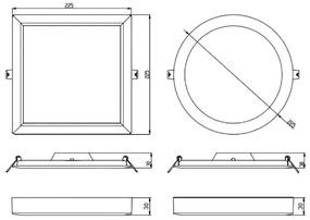 Lucide 07106/18/31 - mennyezeti lámpa TENDO-LED LED/18W/230V