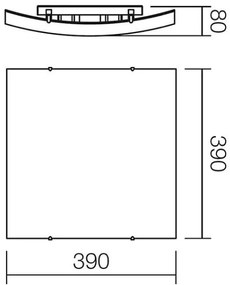 Redo 05-818 - Mennyezeti lámpatest NOTES 2xE27/42W/230V 39x39 cm fehér