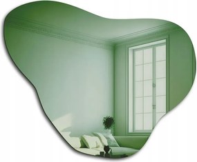 Szabálytalan tükör zöld Emerald Green 60x49