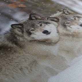 Kép - Farkasok télen (90x60 cm)