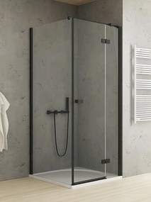New Trendy Reflexa Black zuhanykabin 120x90 cm négyszögletes fekete félmatt/átlátszó üveg EXK-4935