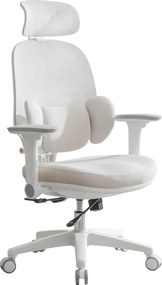 Irodai szék, szürke/fehér, ABRAMO