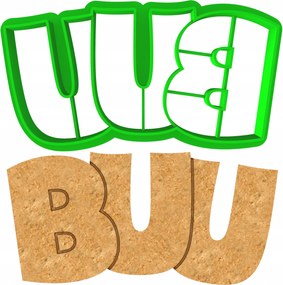 Forma Lyukasztó Sütemény- és Mézeskalácsvágó Halloween Buu felirat