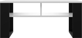 2P dohányzóasztal, fehér-fekete