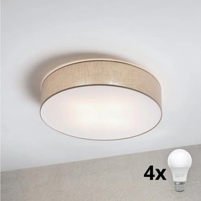 Brilagi - LED mennyezeti lámpa SIRIJA 4xE27/15W/230V átm. 60 cm bézs
