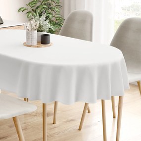 Goldea loneta dekoratív asztalterítő - fehér - ovális 140 x 280 cm