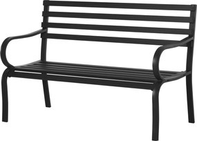 Outsunny 2-Személyes Kerti Pad 240kg Teherbírású Kerti Bútor Kültéri és Beltéri Használatra 127 x 58 x 82 cm Fekete | Aosom