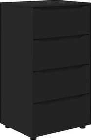 vidaXL Tároló szekrények 2 pcs Fekete 60 x 48 x 105 cm Faanyag