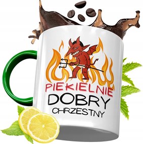 Zöld Bögre Keresztelőre Születésnapi Ajándék fényképes nyomattal