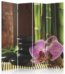 Gario Paraván Kavicsok és orchideák Méret: 145 x 170 cm, Kivitelezés: Klasszikus paraván
