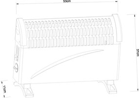 Kolumbo elektromos fűtőtest 750W / 1250W / 2000W