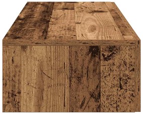 Falipolc fiókokkal régi fa 100x36x19 cm műszaki fa