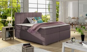 Franciaágy Boxspring 160 cm Abbie (rózsaszín) (matracokkal). 1027421