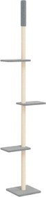 vidaXL világosszürke plafonig érő kaparófa 267,5-297,5 cm