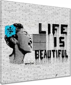 Vászonkép 50x50 Banksy Life is beautiful
