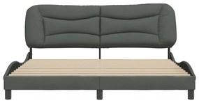 sötétszürke szövet ágykeret matrac nélkül Hvar 180 x 200 cm