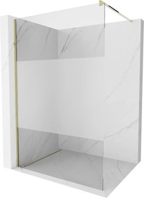 Mexen Kioto zuhanyparaván 100x200 cm 8 mm, arany profil, átlátszó jegesedés üveg, 800-100-101-01-35