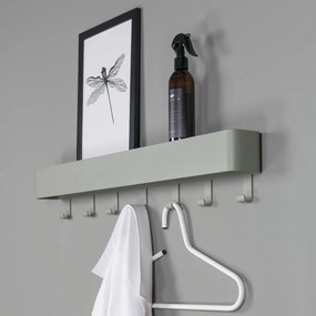 Zöld-szürke fém fali fogas polccal Dax Play – Spinder Design