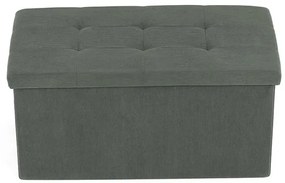 Zöld Kordbársony Tárolós Puff. TAB-472 GRN6