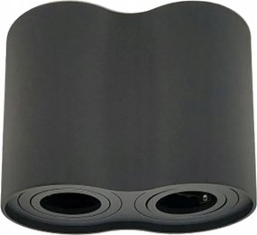 Led Mennyezeti Lámpa Dupla Halogén Falra szerelhető 35W GU10 Fekete