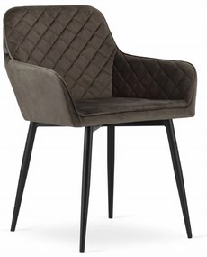 PreHouse NOLA szék - bársony kávé / fekete lábak